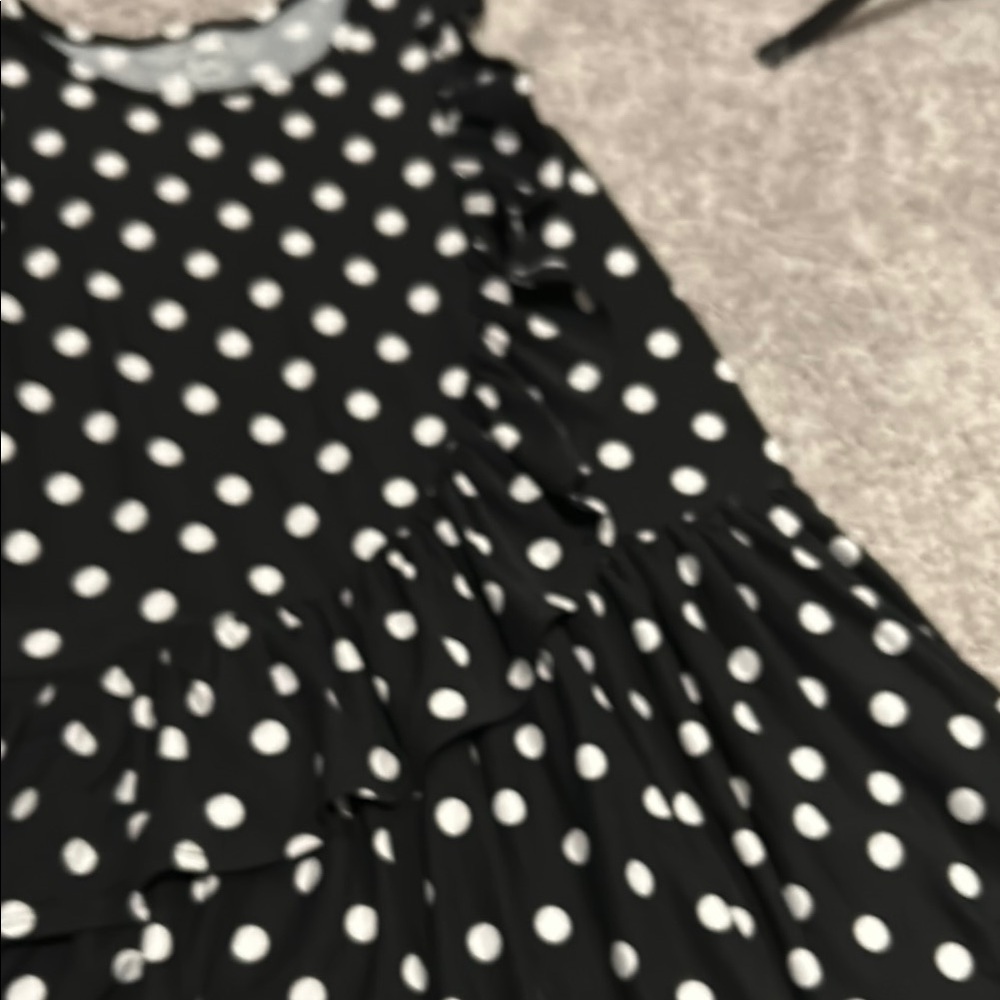 Chic Black and White Polka Dot Dress
